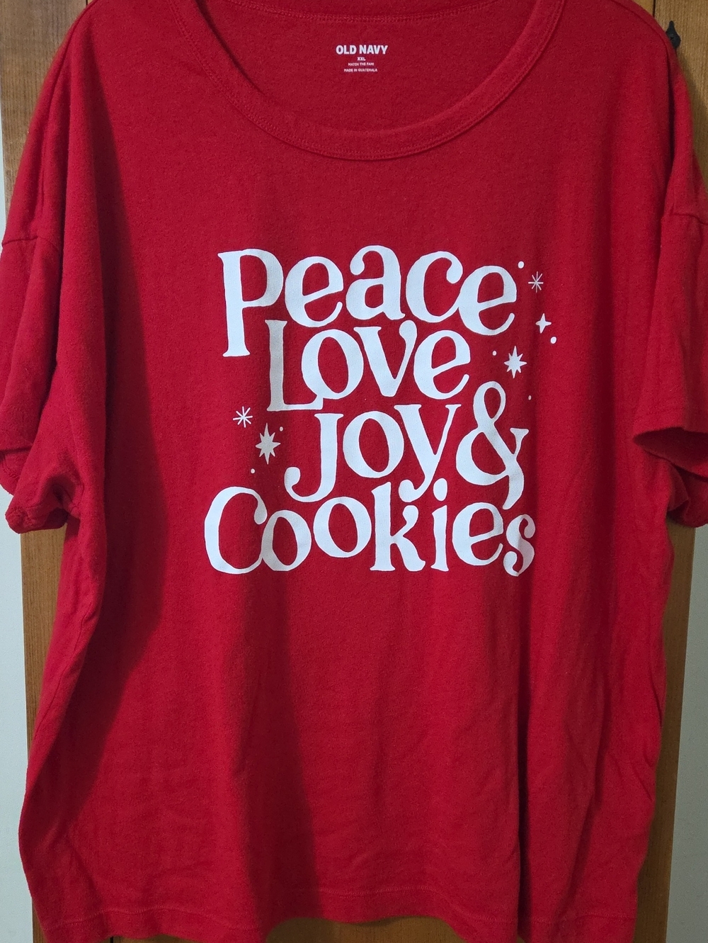 Old Navy 'Peace Love Joy & Cookies' Graphic Sleep Tee